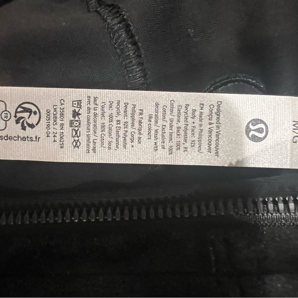 2 Piece Set -Lululemon Scuba Funnel-Neck Half Zip + Straight Leg Pant 7/8 Velvet - Picture 7 of 11